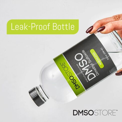 سائل DMSO نقي بنسبة 99.95% - زجاجة زجاجية سعة 8 أونصة مع بخاخ رذاذ - ثنائي ميثيل سلفوكسيد منخفض الرائحة وغير مخفف (عبوتان) in Kuwait