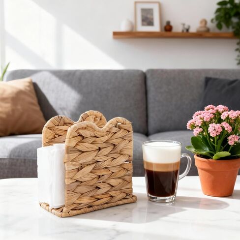 Hand Woven Napkin Holder Desktop Napkin Organizer For Kitchen, Dining Room, And Bathroom in Kuwait