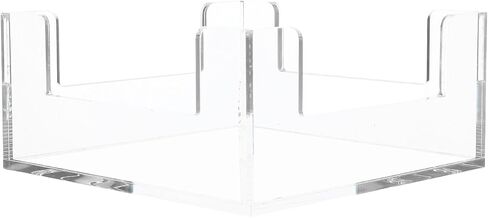 TOYANDONA Acrylic Paper Napkin Holder Box with Four-sided Cutout, Square Tissue Dispenser for Tabletop Use in Kitchen, Bathroom, Parties, and Events in Saudi Arabia