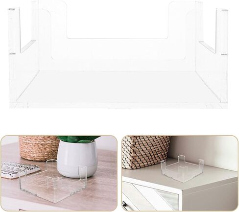 TOYANDONA Acrylic Paper Napkin Holder Box with Four-sided Cutout, Square Tissue Dispenser for Tabletop Use in Kitchen, Bathroom, Parties, and Events in Saudi Arabia