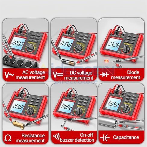 MH15 6000 عدد الرقمية مقياس المقاومة العزل متر المقاوم اختبار مكثف اختبار Megohmmeter أداة الجهد العالي in Kuwait