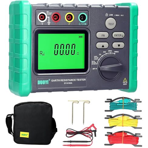 DUOYI DY4100A / DY4100B جهاز قياس مقاومة الأرض الرقمي Meg-ohmmeter 0-2000 أوم جهاز اختبار مقاومة كهربائي للفحص (DY4100A) in Kuwait