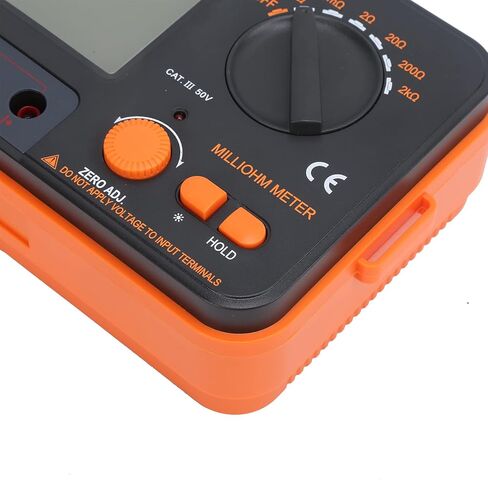 DAN&DRE VC480C+، مقياس ميليوميتر رقمي من 0.01 متر إلى 2 كيلو، جهاز اختبار مقاومة منخفضة بأربعة أسلاك مع شاشة LCD كبيرة، وظيفة الحماية الكاملة، لقياس المقاومة المنخفضة للتيار المستمر in Saudi Arabia