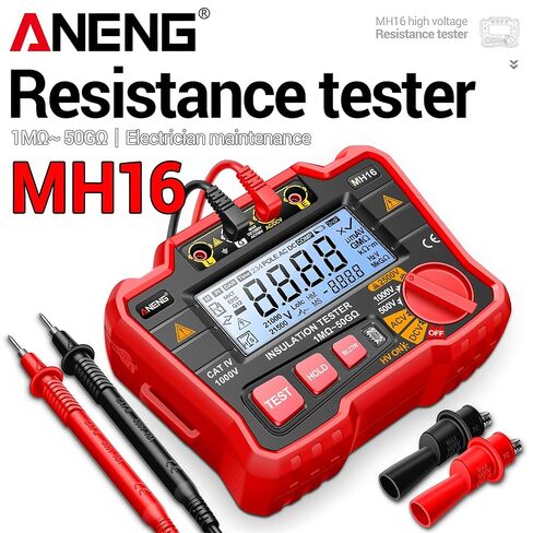 جهاز اختبار MH16 أوم، مقياس متعدد رقمي Megometro، أداة قياس مقاومة الجهد العالي للأرض، جهاز قياس Megohmmeter ﻿ in Kuwait