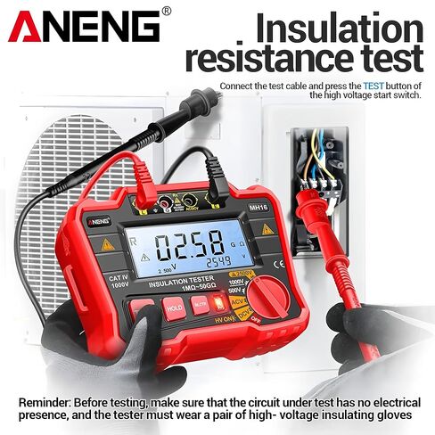 جهاز اختبار MH16 أوم، مقياس متعدد رقمي Megometro، أداة قياس مقاومة الجهد العالي للأرض، جهاز قياس Megohmmeter ﻿ in Kuwait