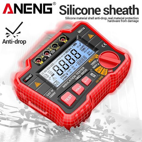 جهاز اختبار MH16 أوم، مقياس متعدد رقمي Megometro، أداة قياس مقاومة الجهد العالي للأرض، جهاز قياس Megohmmeter ﻿ in Kuwait