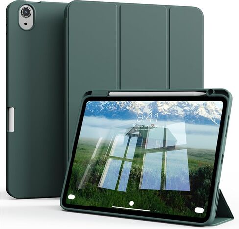 حالة لجيل iPad AIR 11 بوصة 7th M3 2025/6th Generation M2 2024 ، لجيل iPad Air 5th/4th 10.9 بوصة 2022/2020 مع حامل قلم رصاص ، دعم حالة Slim Sleep/Wake ، Pink in Kuwait