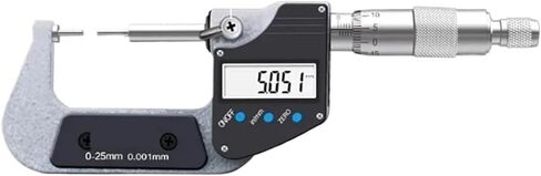 0-25mm 0.001mm Measurement Stainless Steel Blade tip Keyway Small Head Micrometer Micrometer Digital(3) in Kuwait