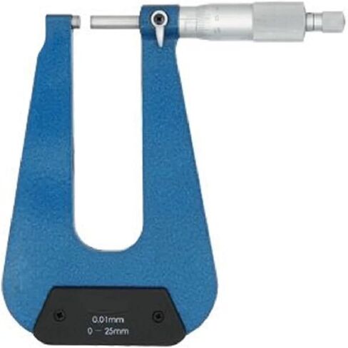 0-50MM 50-300MM Deep Arch Stand Micrometer Depth Bow Measure Deep Throat Steel Paper Plate Thickness Outer Diameter helical(Double Round Head,25-50MM 150MM) in Kuwait