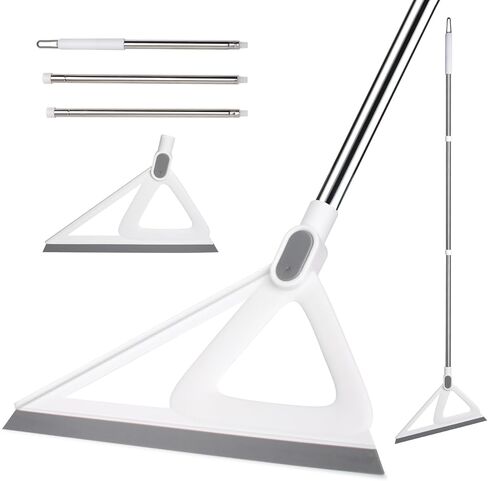 Multifunction Silicone Broom，Squeegee Broom Sweeping Water and Pet Hair，Rubber Broom Sweeper for Floor Bathroom Kitchen Shower，Rugs，Glass Windows（White） in Saudi Arabia