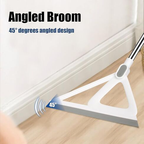 Multifunction Silicone Broom，Squeegee Broom Sweeping Water and Pet Hair，Rubber Broom Sweeper for Floor Bathroom Kitchen Shower，Rugs，Glass Windows（White） in Saudi Arabia