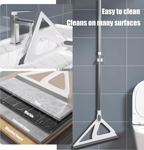 Multifunction Silicone Broom，Squeegee Broom Sweeping Water and Pet Hair，Rubber Broom Sweeper for Floor Bathroom Kitchen Shower，Rugs，Glass Windows（White） in Saudi Arabia