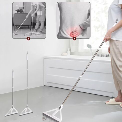 Multifunction Silicone Broom，Squeegee Broom Sweeping Water and Pet Hair，Rubber Broom Sweeper for Floor Bathroom Kitchen Shower，Rugs，Glass Windows（White） in Saudi Arabia