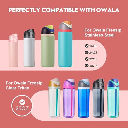 Replacement Lid for Owala, Compatible with Owala Cup 16oz 24oz 32oz 40oz, One Button Water Bottle Top Lid Replacement Accessory, Leakproof, BPA-Free (Pink) in Saudi Arabia