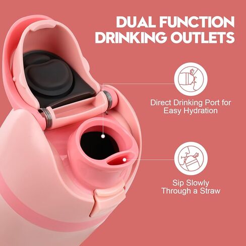 Replacement Lid for Owala, Compatible with Owala Cup 16oz 24oz 32oz 40oz, One Button Water Bottle Top Lid Replacement Accessory, Leakproof, BPA-Free (Pink) in Saudi Arabia