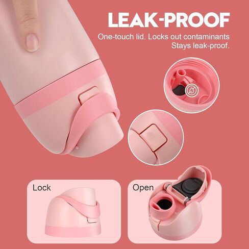 Replacement Lid for Owala, Compatible with Owala Cup 16oz 24oz 32oz 40oz, One Button Water Bottle Top Lid Replacement Accessory, Leakproof, BPA-Free (Pink) in Saudi Arabia