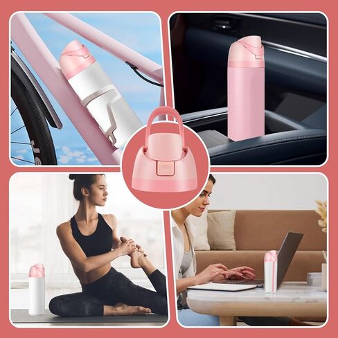 Replacement Lid for Owala, Compatible with Owala Cup 16oz 24oz 32oz 40oz, One Button Water Bottle Top Lid Replacement Accessory, Leakproof, BPA-Free (Pink) in Saudi Arabia