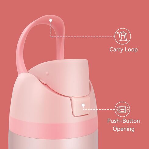 Replacement Lid for Owala, Compatible with Owala Cup 16oz 24oz 32oz 40oz, One Button Water Bottle Top Lid Replacement Accessory, Leakproof, BPA-Free (Pink) in Saudi Arabia