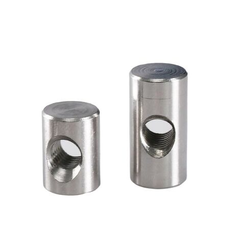 Furniture Barrel Nuts, 10PCS Barrel Bolts Cross Dowel Slotted Fittings Bed Or Chair Horizontal Hole Nut(M6x12) in Saudi Arabia