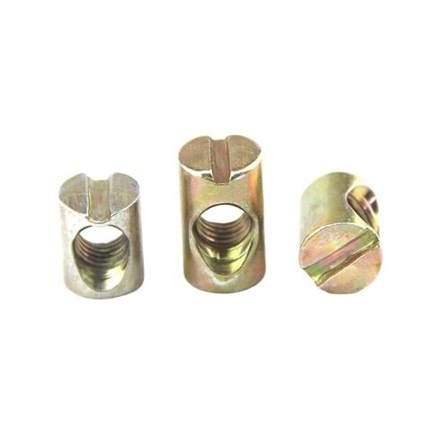 Furniture Barrel Nuts, 30PCS Barrel Bolts Cross Dowel Slotted Fittings Bed Or Chair Horizontal Hole Nut(M8x15mm) in Saudi Arabia