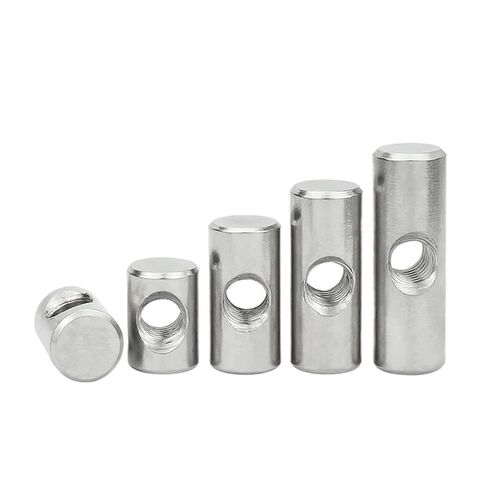 صواميل أسطوانة الأثاث، 10 قطع مسامير أسطوانية متقاطعة وتركيبات مشقوقة للسرير أو الكرسي صامولة بفتحة أفقية M6 M8 L=11 مم - 17 مم (OD8 M5x16(5PCS)) in Kuwait