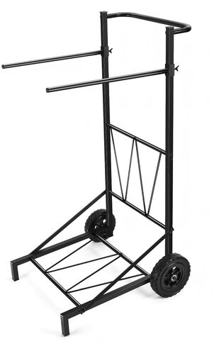 Metal Leaf Bag Holder, 35-55 Gallon Adjustable Mobile Trash Bag Holder,Upgraded Garbage Bag Trolley with wheels,Trash Bag Holder Stand Suitable for Yard and Lawn Cleaning, Camping, and Gathering in Kuwait