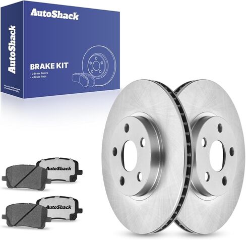 Autoshack Front Brake Kit Replacement for 2003-2008 Toyota Corolla Matrix 2003-2008 Pontiac Vibe 1.8L AWD FWD Disc Brake Rotors with Ceramic Brake Pads 10.8" (275.0 mm) RSCD41272-41272-923-2-4 in Saudi Arabia