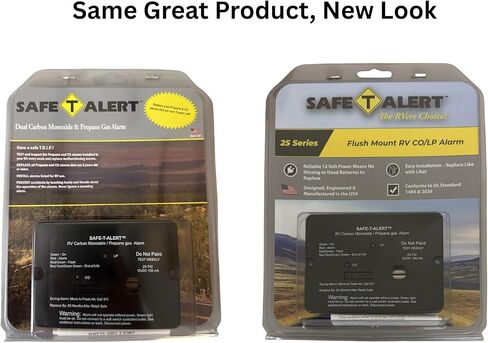 Safe T Alert - Mini Dual LP/CO Alarm - Flush Mount Black - 25-742-BL in Kuwait