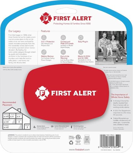 FIRST ALERT Combination Explosive Gas and Carbon Monoxide Alarm with Backlit Digital Display, GCO1CN in Saudi Arabia