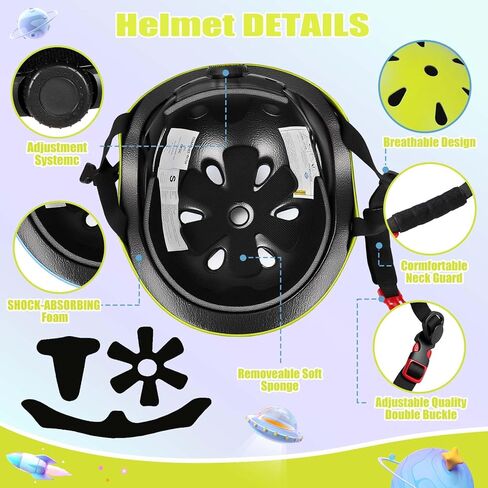 Kids Bike Helmet,Adjustableoddler Skateboard Helmets for 3-5-8-14 Years Kids Girls Boys Youth Bicycle Helmet for Scooter Balance Bike Rollerskating Skateboard in Kuwait