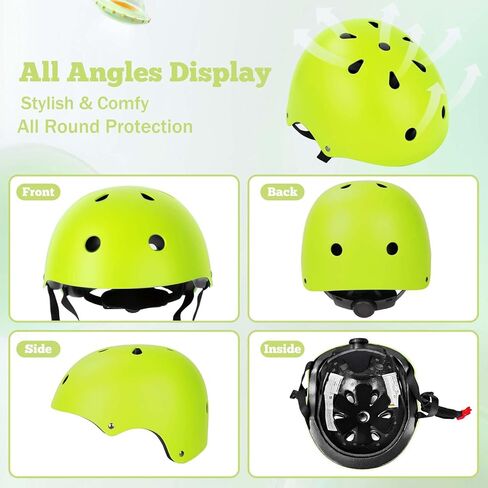 Kids Bike Helmet,Adjustableoddler Skateboard Helmets for 3-5-8-14 Years Kids Girls Boys Youth Bicycle Helmet for Scooter Balance Bike Rollerskating Skateboard in Kuwait