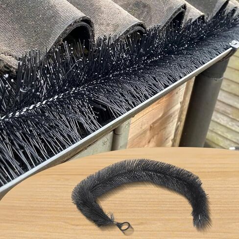 فرشاة مزراب 4 في 39 بوصة، واقي أوراق شديد التحمل مع قلب من الفولاذ المقاوم للصدأ، فلتر سقف من النايلون لحماية استنزاف حديقة المنزل in Kuwait