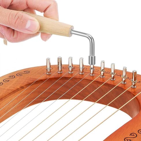 Autoharp Tuning Wrench, 4mm/0.15in Lever Harp Wrench with Wooden Handle L-Shape Professional Music Tuning Key Tool for Piano Kantele Lyre Small Stringed Instruments in Saudi Arabia