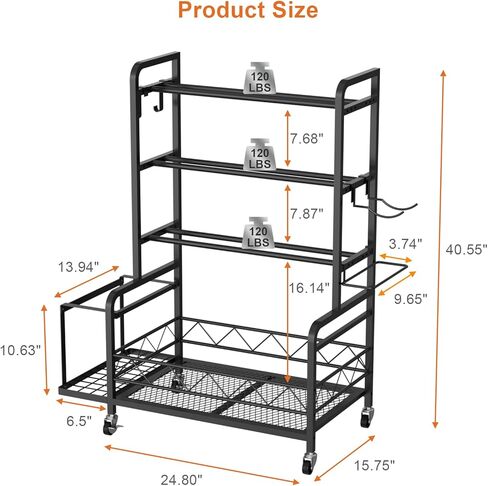 حامل دمبل، حامل أثقال قابل للتعديل لتخزين صالة الألعاب الرياضية المنزلية مع 4 عجلات، سلة جانبية، خطافات، حامل دمبل معدني متعدد الأغراض لأجراس كيتل بيل، معدات اليوجا، معدات تدريب القوة، أسود in Kuwait