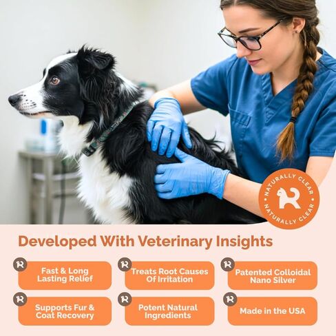 Hot Spot & Itch Relief Skin Cream for Dogs & Cats | Fast & Lasting Relief | Treats the Source | Natural Ingredients & Colloidal Silver | Vet-Recommended | Safe & Non-Toxic | Made in USA (2oz) in Kuwait