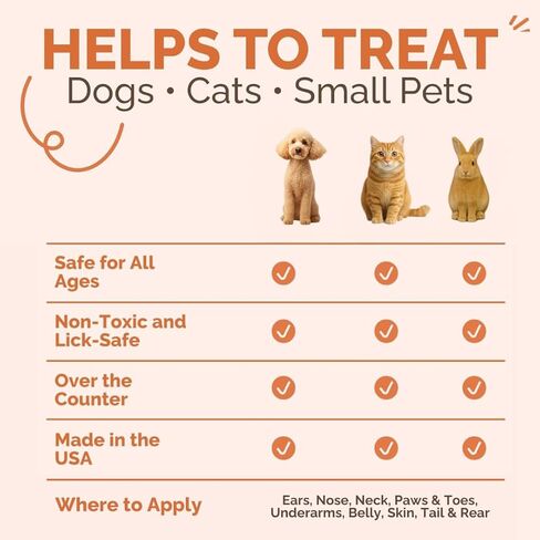 Hot Spot & Itch Relief Skin Cream for Dogs & Cats | Fast & Lasting Relief | Treats the Source | Natural Ingredients & Colloidal Silver | Vet-Recommended | Safe & Non-Toxic | Made in USA (2oz) in Kuwait