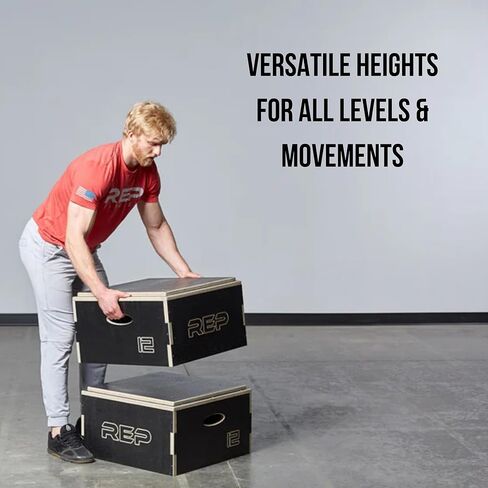 Stackable Wood Plyometric Box for Jump Training, Fitness and Conditioning (16 inch) in Saudi Arabia