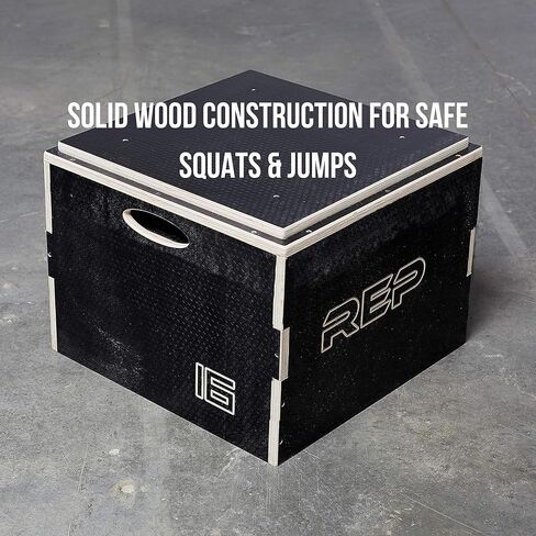 Stackable Wood Plyometric Box for Jump Training, Fitness and Conditioning (16 inch) in Saudi Arabia