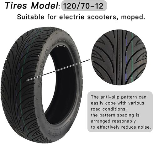 120/70-12 Scooter Tubeless Tire 12 inch Tire Front or Rear Thickened Anti-Skid in Saudi Arabia