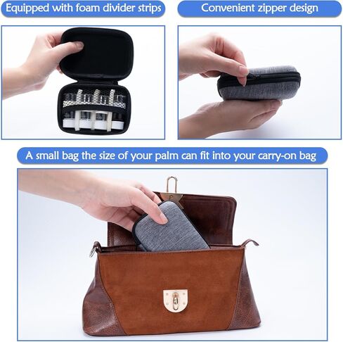 4 مجموعات من حاويات السفر الطبية السائلة الصغيرة سعة 10 مل مع حقيبة تخزين، زجاجات طبية صغيرة بجرعة واحدة مع موزع ميزان وقابس مانع للتسرب للزجاجات المتوسطة الصغيرة، حاوية فيتامين مع أغطية in Kuwait