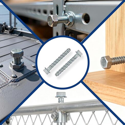 40 Pack 1/2" x 4" Concrete Screws, Large Diameter Heavy Duty Concrete Anchor Bolts with Hex Washer Head, Easy to Install and Remove on Wood, Block, Concrete, Brick, for Indoor and Outdoor Use in Saudi Arabia