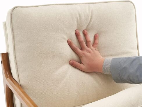 Oak Armrest Oak Upholstered Single Lounge Chair Indoor Lounge Chair Off-White in Saudi Arabia