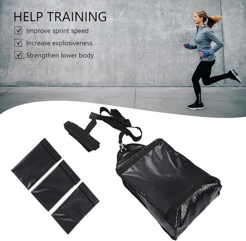 مدرب زلاجات مقاومة الوزن مع 3 أكياس رمل للوزن وحزام خصر قابل للتعديل للتدريب السريع وزلاجات تمارين بناء العضلات in Kuwait