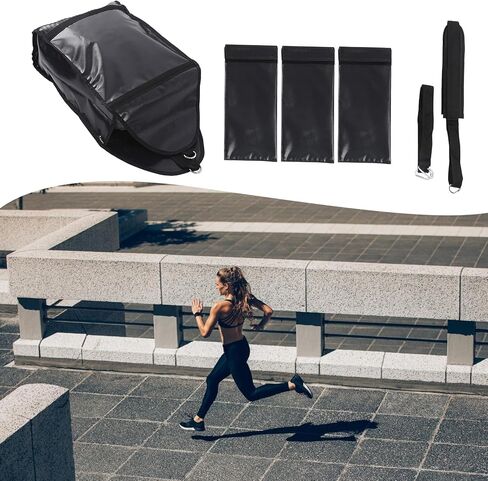 مدرب زلاجات مقاومة الوزن مع 3 أكياس رمل للوزن وحزام خصر قابل للتعديل للتدريب السريع وزلاجات تمارين بناء العضلات in Kuwait