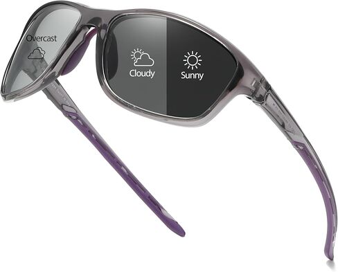 Myiaur Photochromic Sunglasses for Women Men, Polarized Sports Sun Glasses for Running Cycling Outdoor UV400 Protection in Saudi Arabia