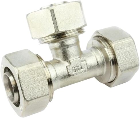M8010 Air Compressor Tee fitting - for RapidAir MaxLINE Compressed airpipe system connection - Compressed Air Piping 1/2" Tee - 175 PSI Working Pressure Double O'Ring Seal - Air Compressor Parts in Saudi Arabia