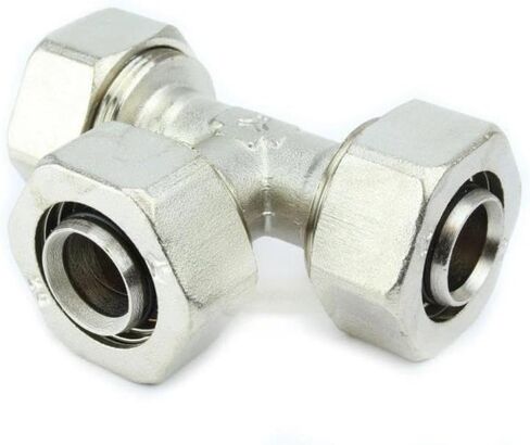 M8010 Air Compressor Tee fitting - for RapidAir MaxLINE Compressed airpipe system connection - Compressed Air Piping 1/2" Tee - 175 PSI Working Pressure Double O'Ring Seal - Air Compressor Parts in Saudi Arabia