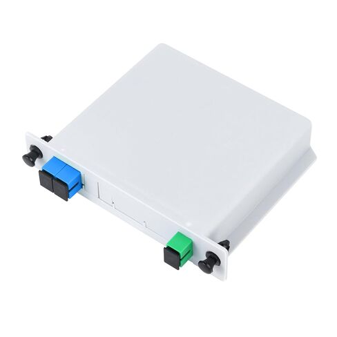 SC/UPC PLC Fiber Optic Splitter 1x2 Cassette Card Inserting, Optic Fiber Splitter for Home Wiring, LAN, Network Rooms, Fiber Distribution Box in Saudi Arabia