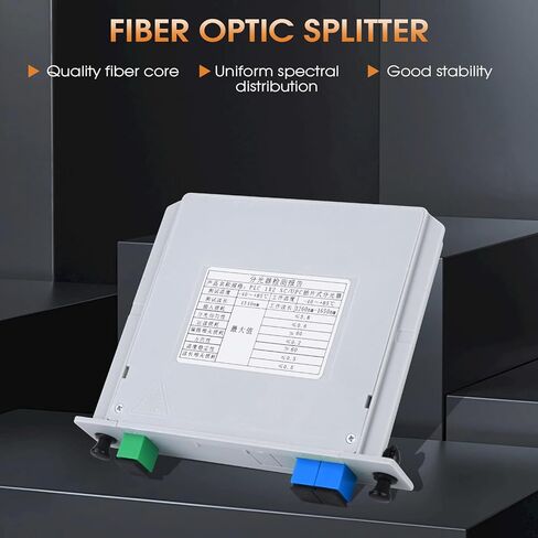 SC/UPC PLC Fiber Optic Splitter 1x2 Cassette Card Inserting, Optic Fiber Splitter for Home Wiring, LAN, Network Rooms, Fiber Distribution Box in Saudi Arabia
