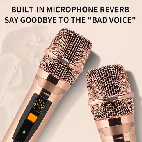 Karaoke System Desktop KTV Player, Capacitive Touch Screen Karaoke Machine with Wireless Microphone, Power Amplifier Function (Black) in Kuwait